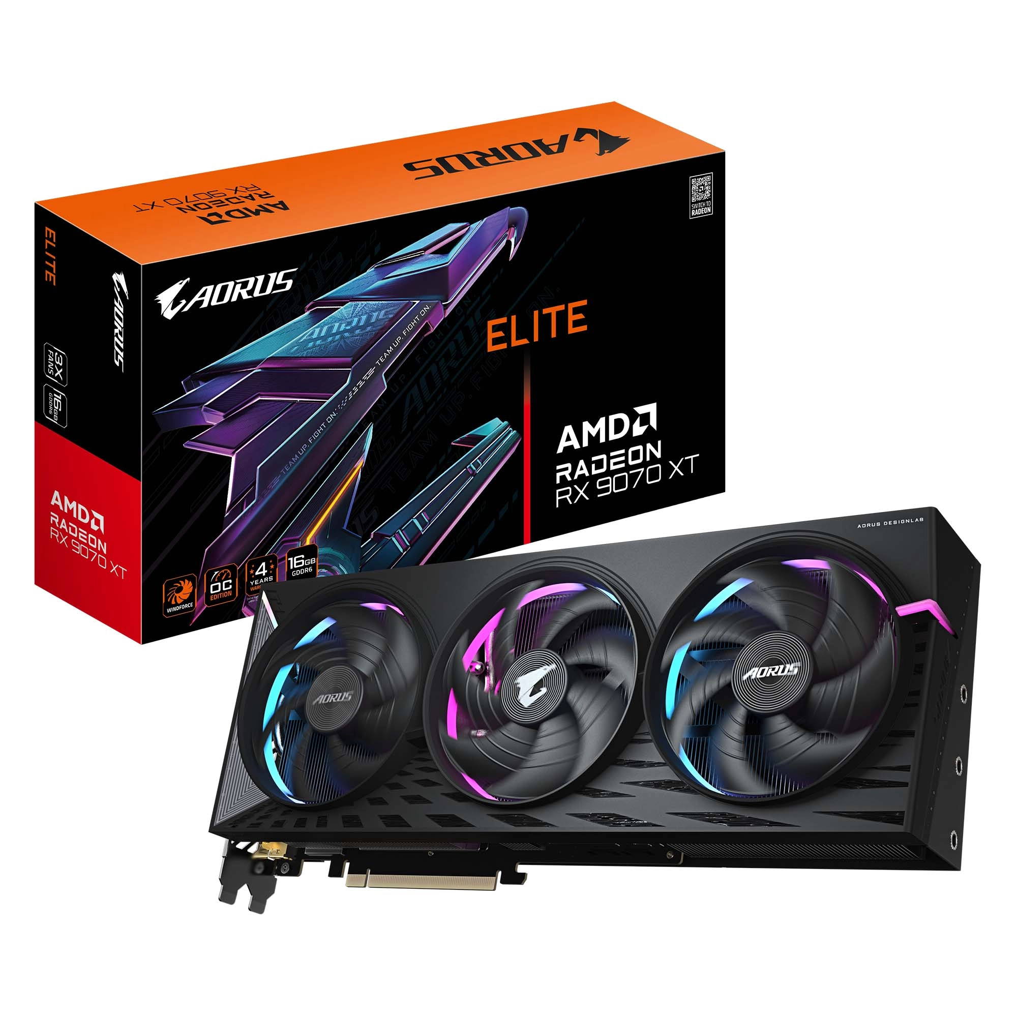 Karta graficzna Gigabyte AORUS Radeon RX 9070 XT ELITE 16GB GDDR6 256bit FSR