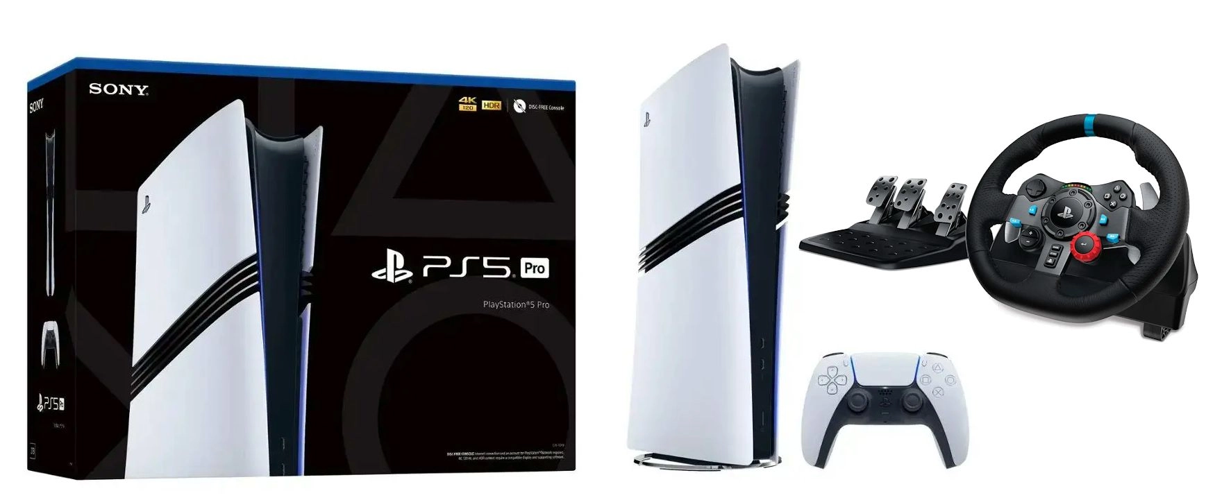 Konsola Sony PlayStation 5 Pro (PS5) 2TB + Kierownica Logitech G29 Racing Wheel