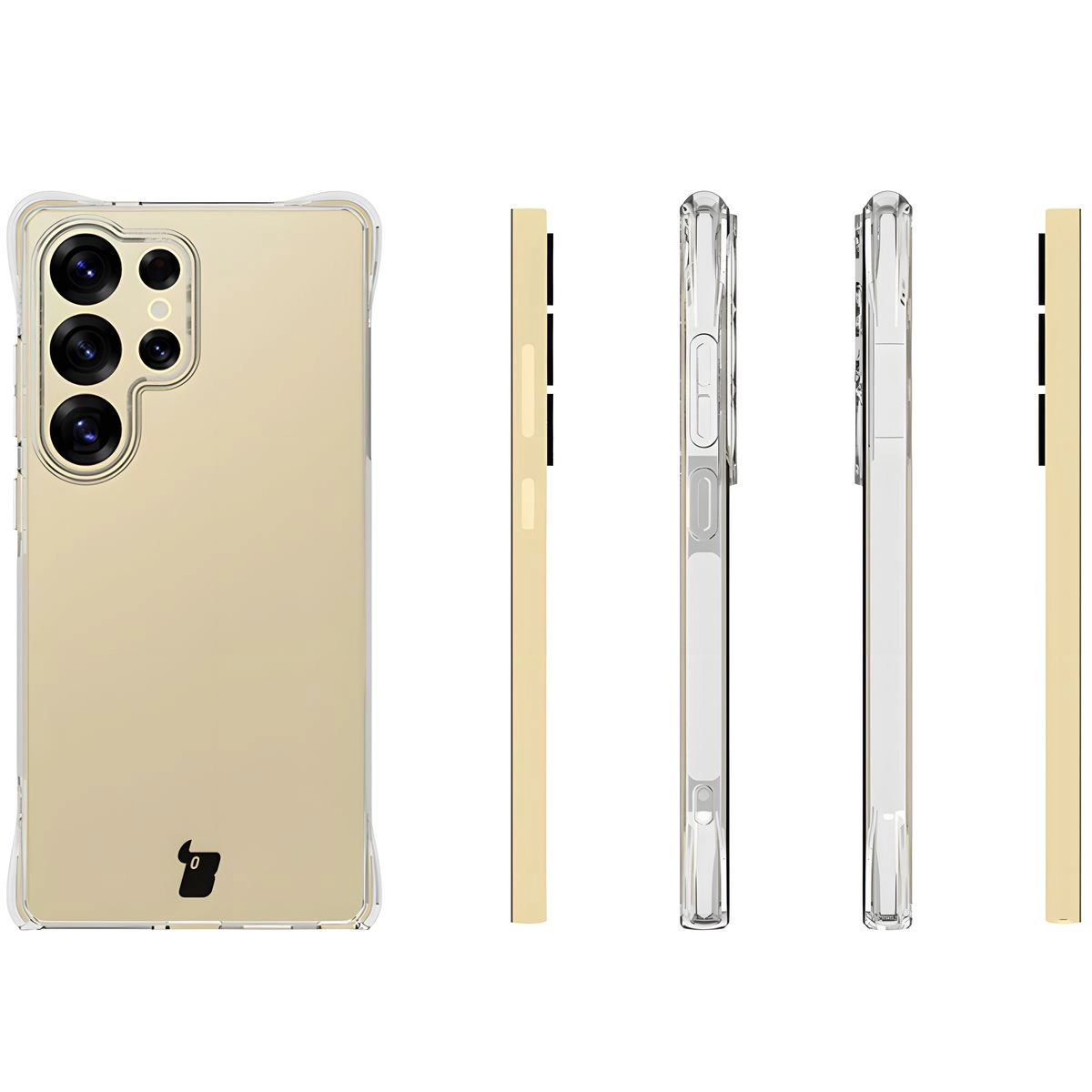 Etui Bizon Elastyczne Salpa do Galaxy S25 Ultra Przezroczysty
