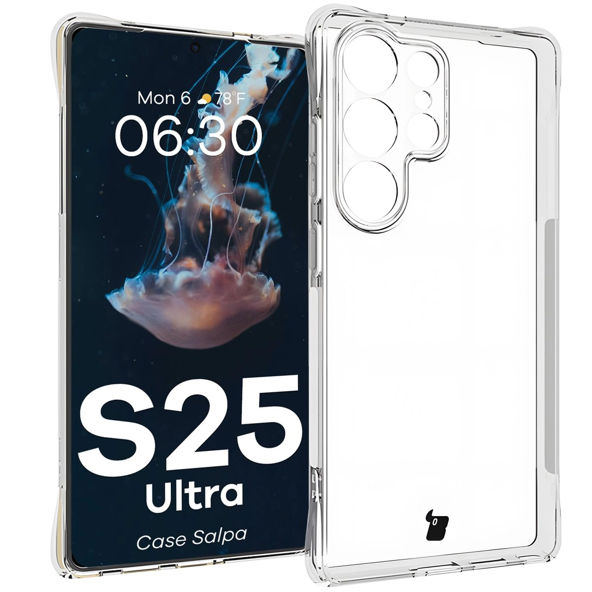 Etui Bizon Elastyczne Salpa do Galaxy S25 Ultra Przezroczysty
