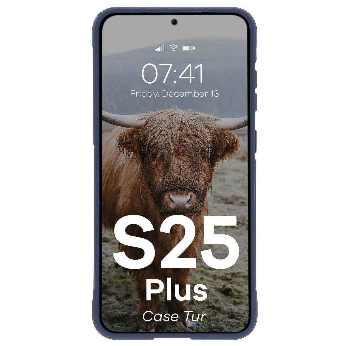Etui Bizon Tur do Galaxy S25 Plus Granatowy