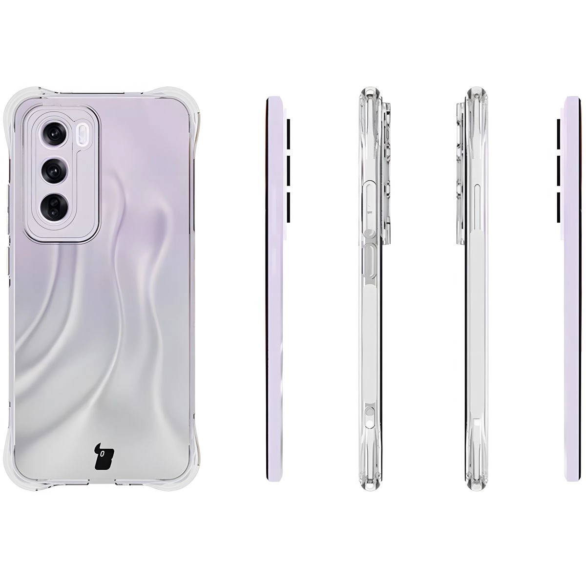 Etui Bizon Elastyczne Salpa do Oppo Reno 12 Pro Przezroczysty