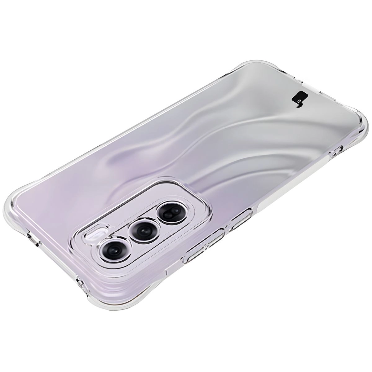 Etui Bizon Elastyczne Salpa do Oppo Reno 12 Pro Przezroczysty