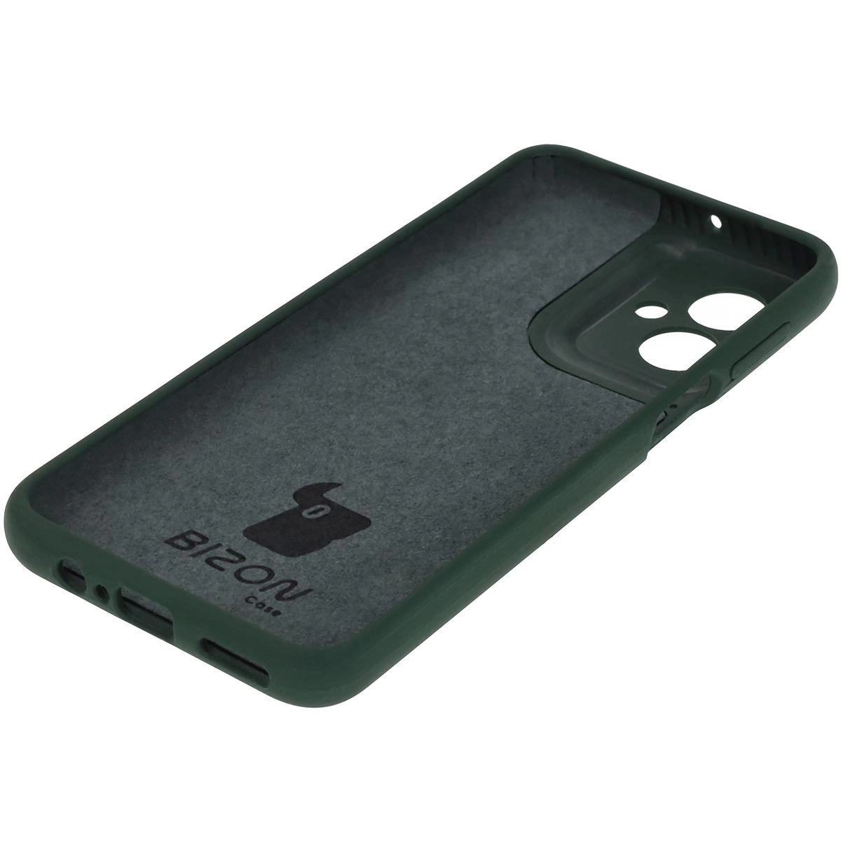 Etui Bizon Silikonowe Soft do Motorola Moto G55 5G Ciemnozielony