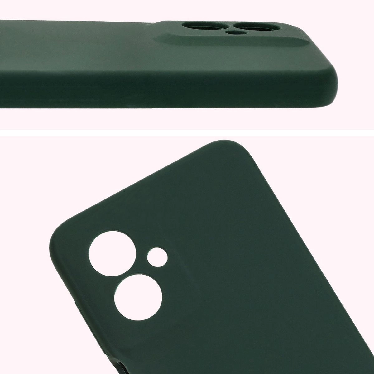 Etui Bizon Silikonowe Soft do Motorola Moto G55 5G Ciemnozielony