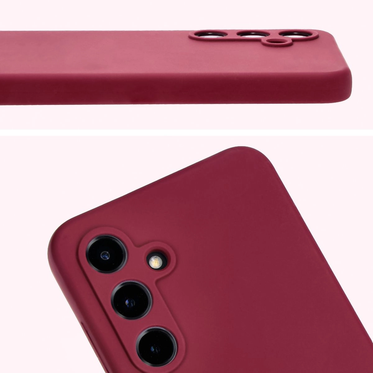 Etui Bizon Silikonowe Soft do Galaxy S24 FE Ciemno-fioletowy