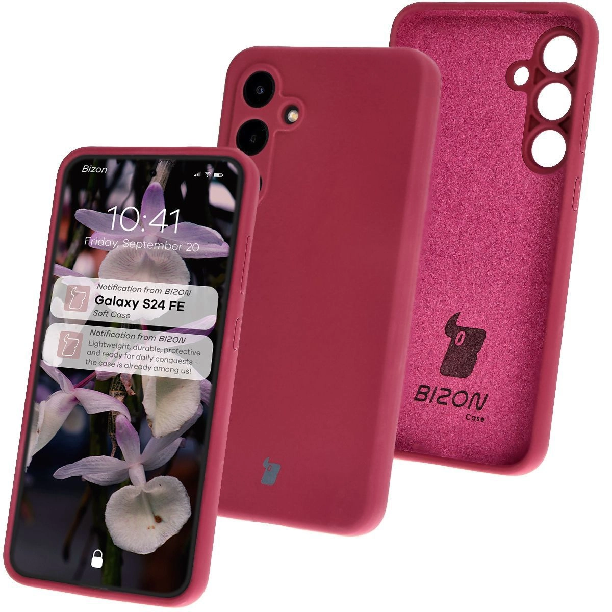 Etui Bizon Silikonowe Soft do Galaxy S24 FE Ciemno-fioletowy
