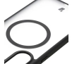 Etui Bizon MatteO z MagSafe do Galaxy A36 5G Półprzezroczyste z czarną ramką