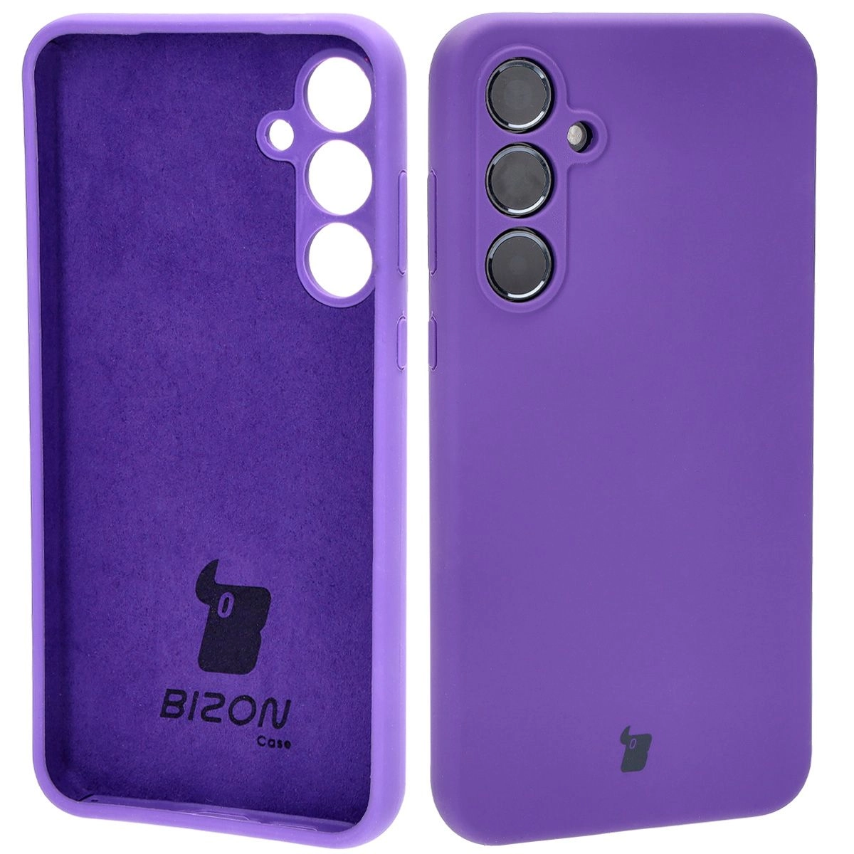 Etui Bizon Silikonowe Soft do Galaxy A55 5G Fioletowy