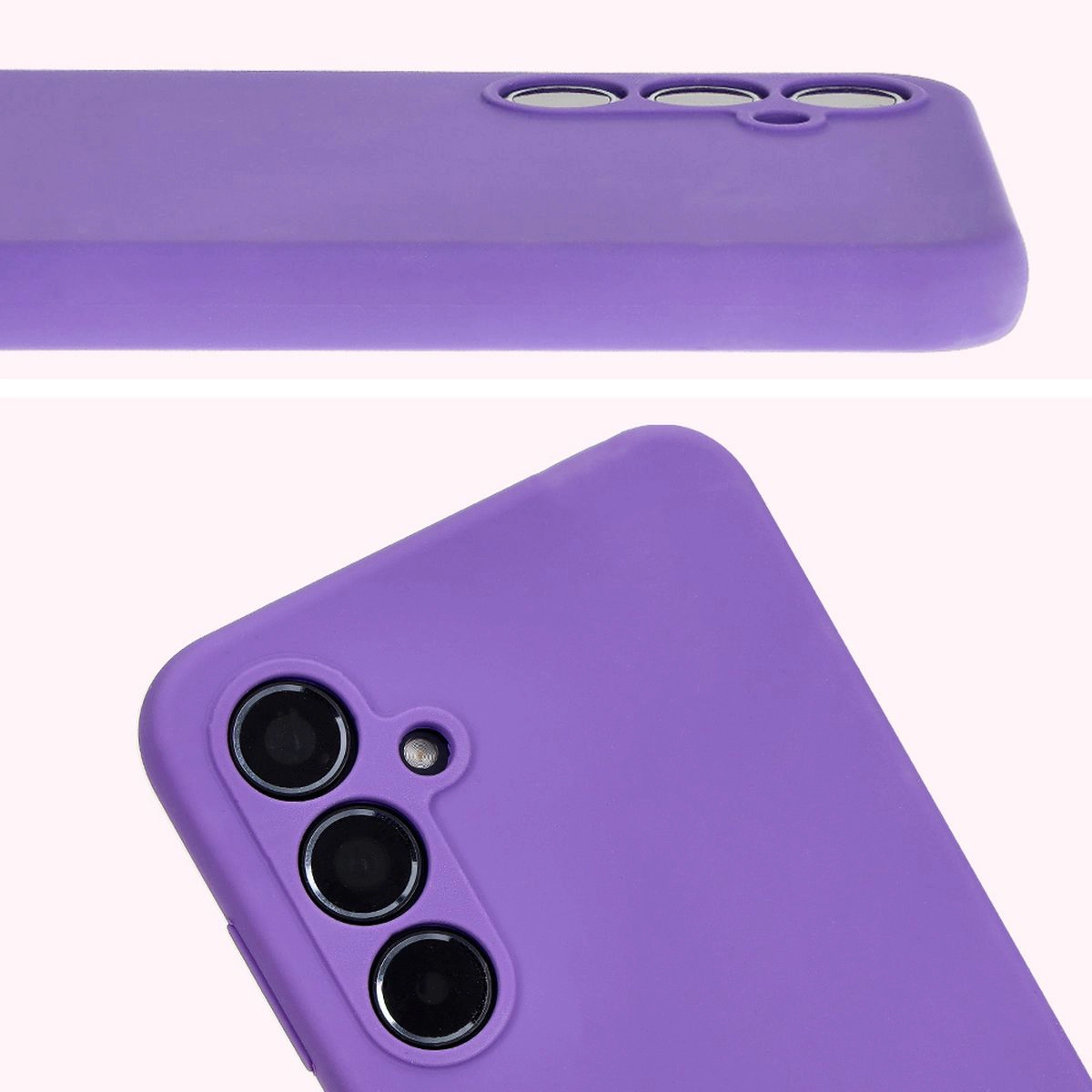 Etui Bizon Silikonowe Soft do Galaxy A55 5G Fioletowy