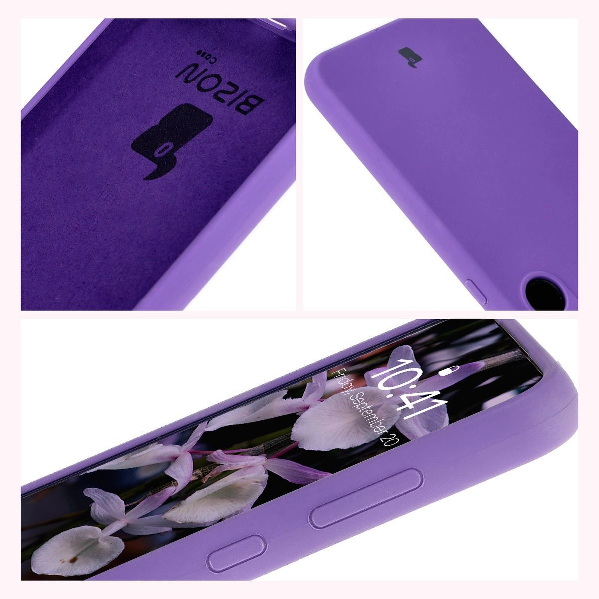 Etui Bizon Silikonowe Soft do Galaxy A55 5G Fioletowy