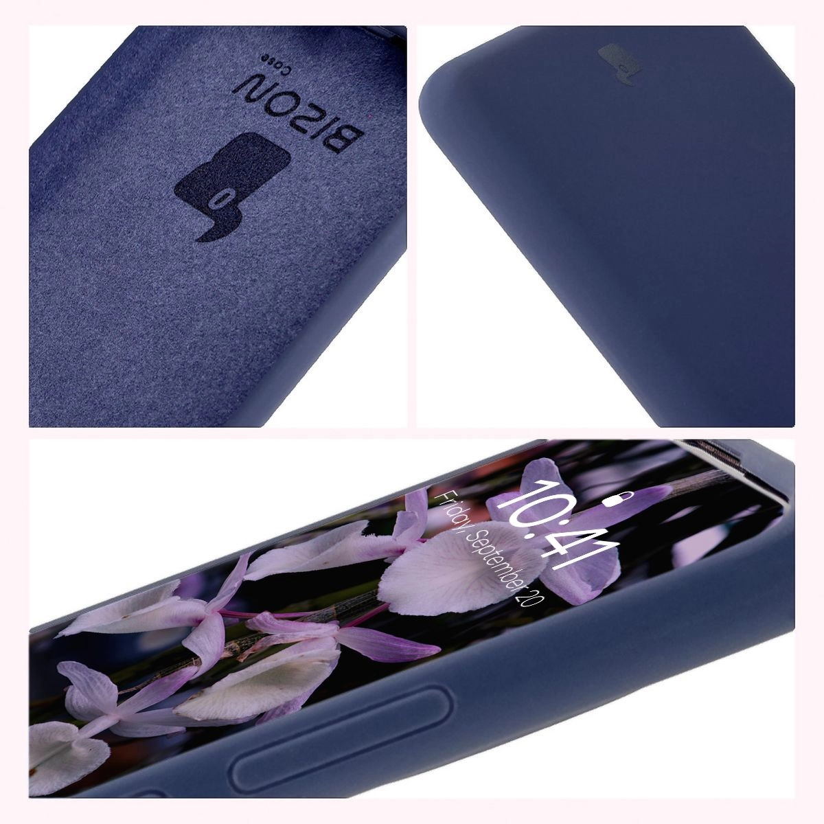 Etui Bizon Silikonowe Soft do Xiaomi Redmi Note 14 Pro Plus 5G Ciemno-niebieski