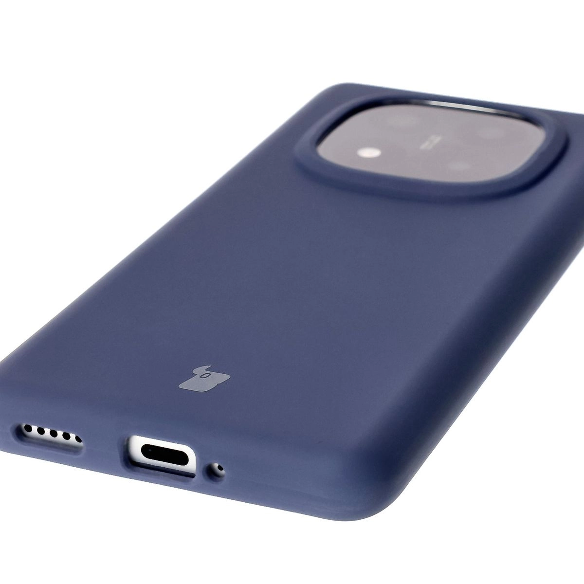 Etui Bizon Silikonowe Soft do Xiaomi Redmi Note 14 Pro Plus 5G Ciemno-niebieski