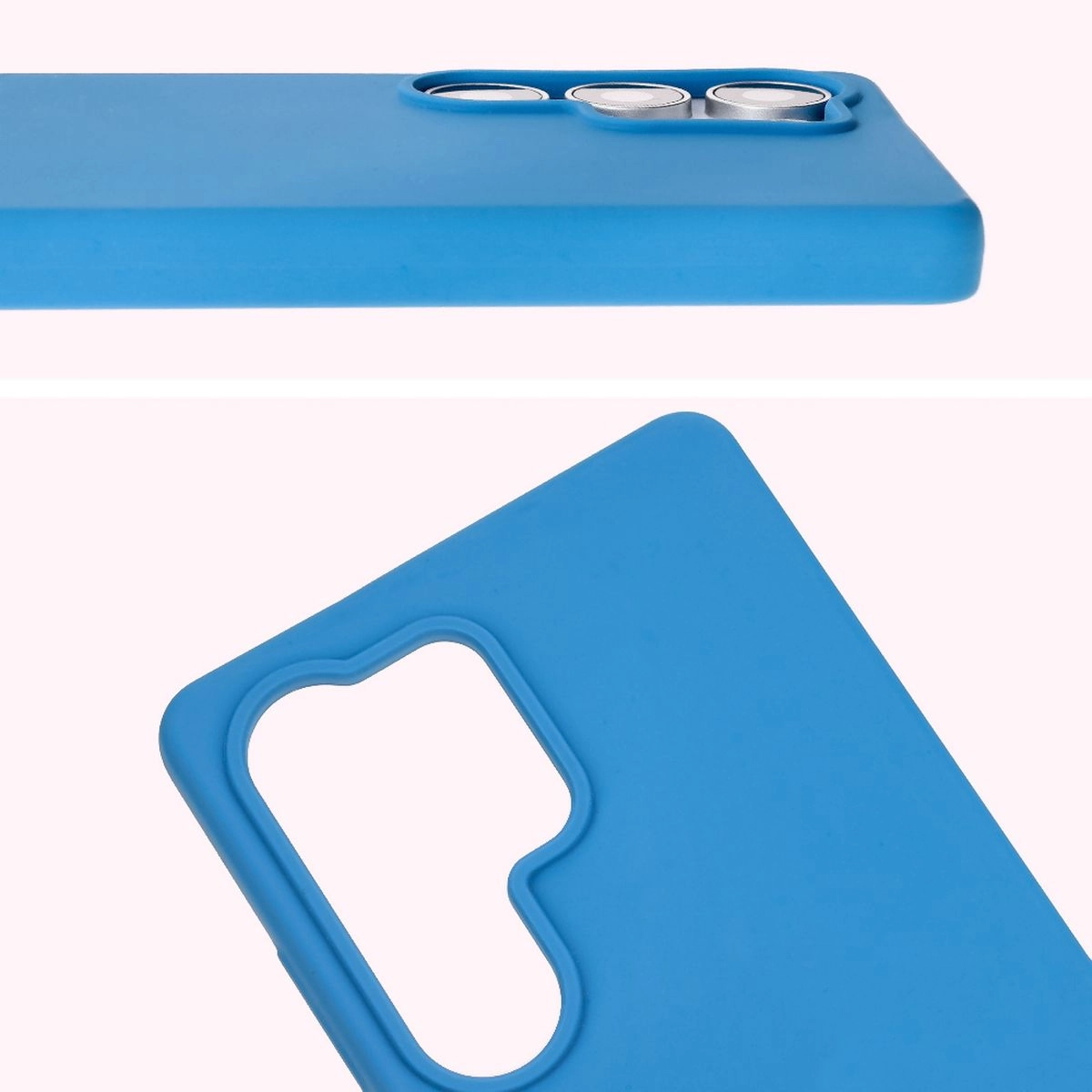 Etui Bizon Silikonowe Soft do Galaxy S25 Ultra Niebieski