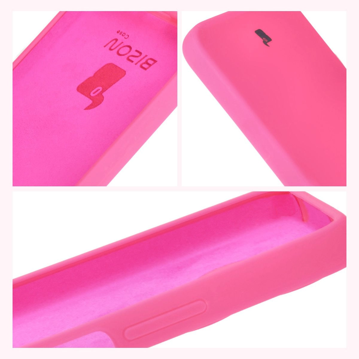 Etui Bizon Silikonowe Soft do Xiaomi Redmi 13 4G Neonowo-różowy