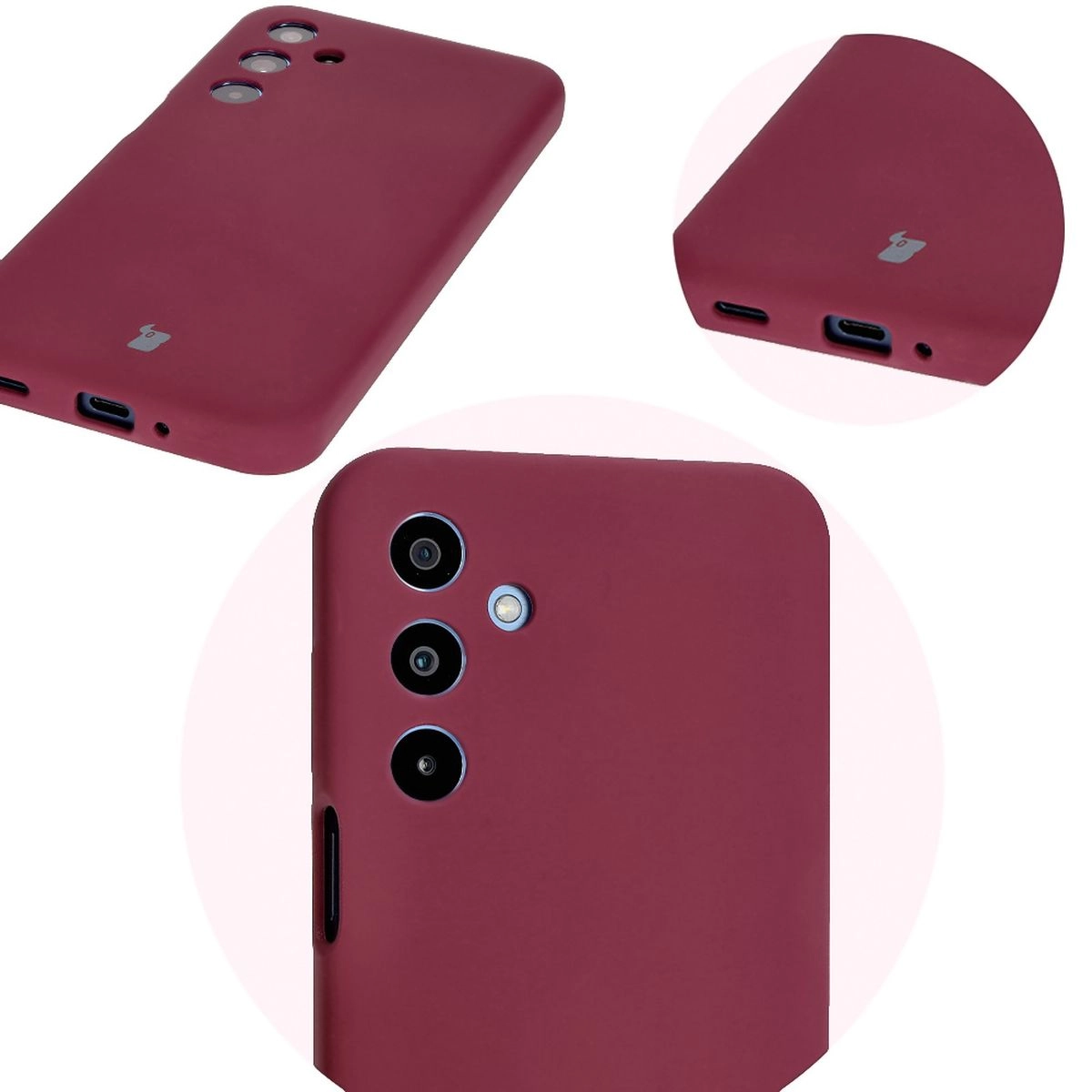 Etui Bizon Silikonowe Soft do Galaxy M35 5G Ciemno-fioletowy