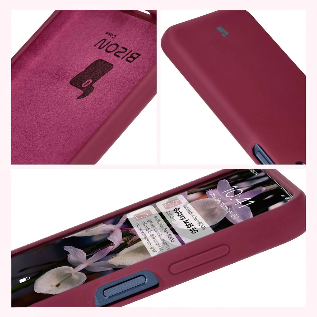 Etui Bizon Silikonowe Soft do Galaxy M35 5G Ciemno-fioletowy