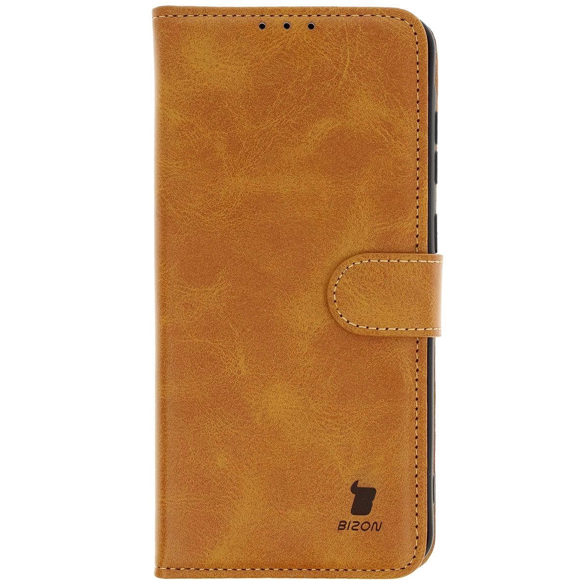 Etui Bizon z klapką Pocket do Galaxy A36 5G Brązowy