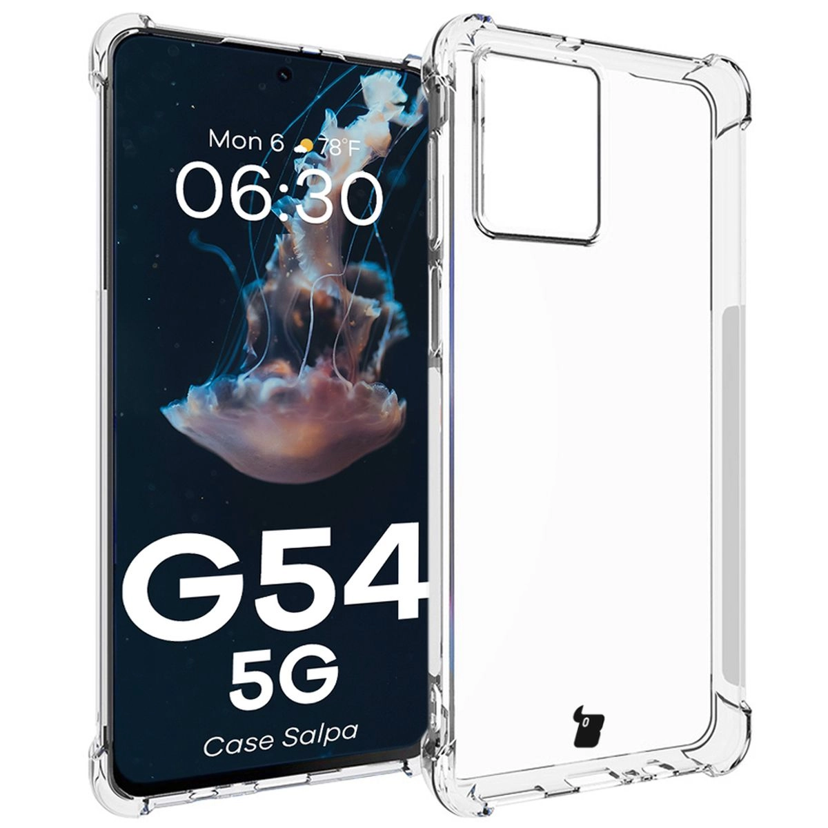 Etui Bizon Elastyczne Salpa do Motorola Moto G54 5G / G54 Power Przezroczysty