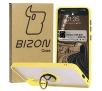 Etui Bizon z uchwytem na palec Hybrid Ring do Galaxy A36 5G / A56 5G Przydymione z żółtą ramką