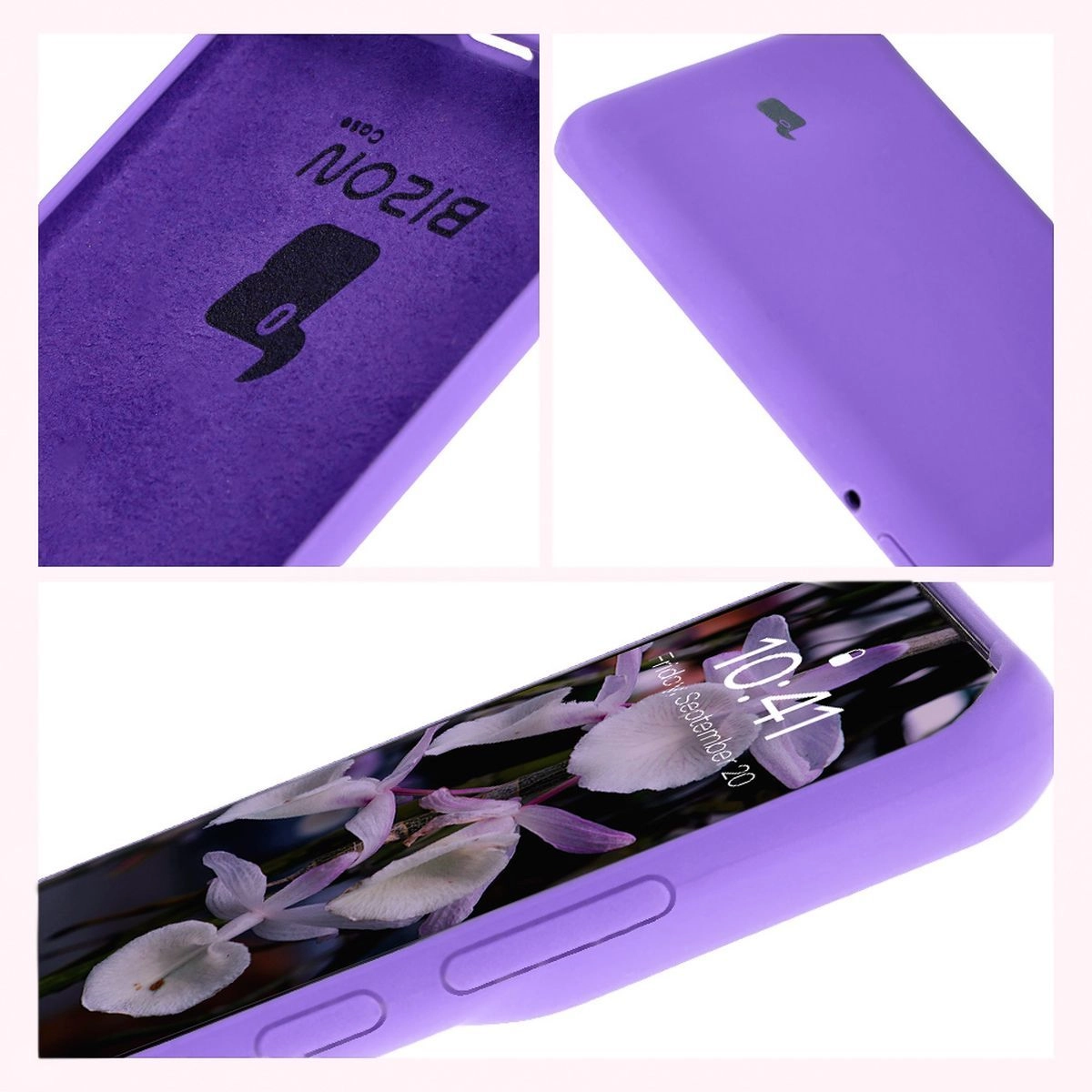 Etui Bizon Silikonowe Soft do Motorola Edge 50 Pro Fioletowy