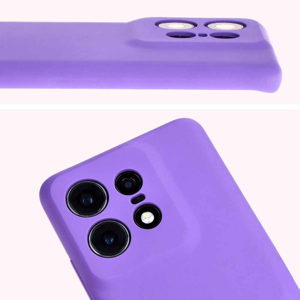 Etui Bizon Silikonowe Soft do Motorola Edge 50 Pro Fioletowy