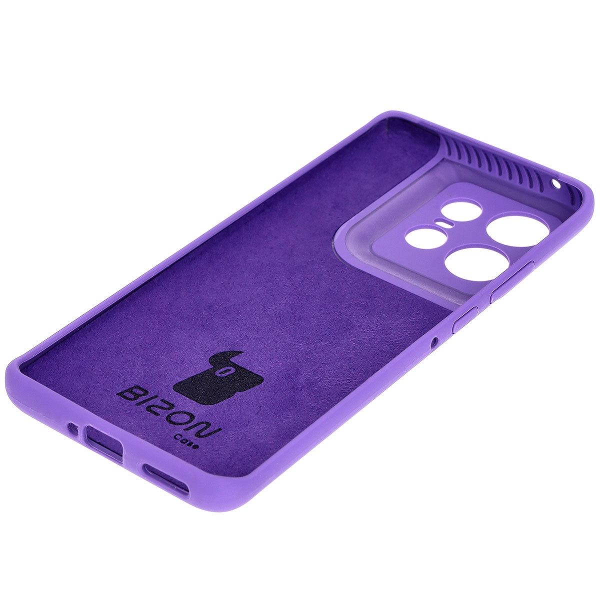 Etui Bizon Silikonowe Soft do Motorola Edge 50 Pro Fioletowy
