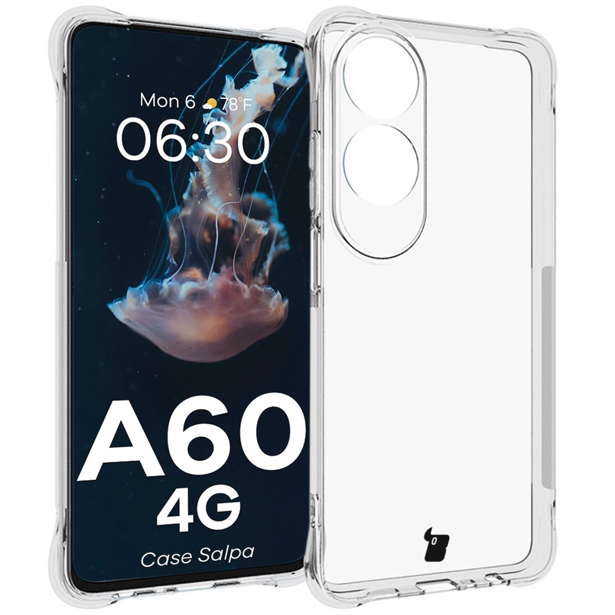 Etui Bizon Elastyczne Salpa do Oppo A60 4G Przezroczysty