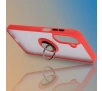 Etui Bizon z uchwytem na palec Hybrid Ring do Galaxy A26 5G Przydymione z czerwoną ramką