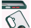 Etui Bizon z uchwytem na palec Hybrid Ring do Galaxy A26 5G Przydymione z ciemnozieloną ramką