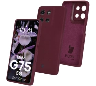 Bizon Silikonowe Soft do Motorola Moto G75 5G Ciemno-fioletowy