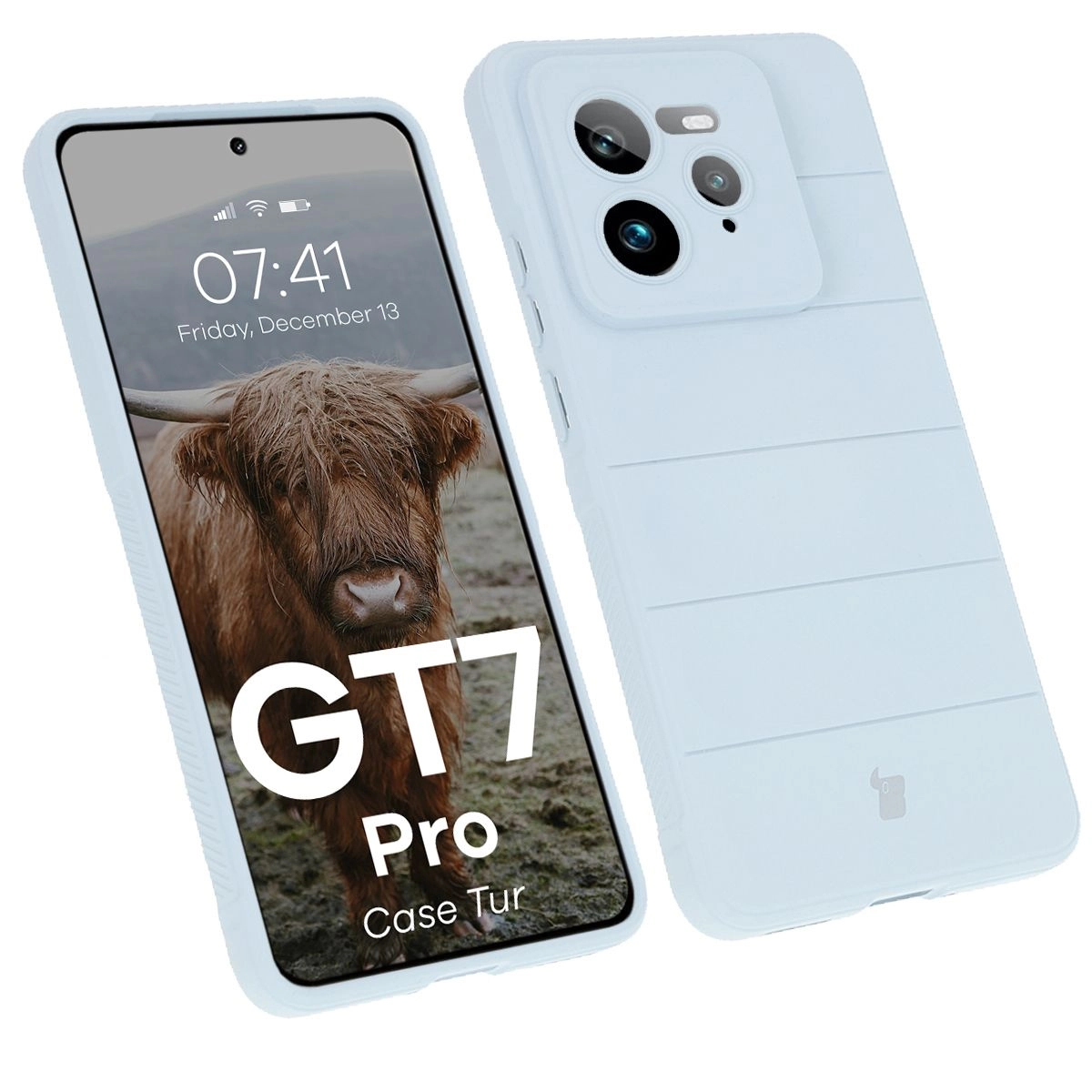 Etui Bizon Tur do Realme GT 7 Pro Jasnoniebieskie