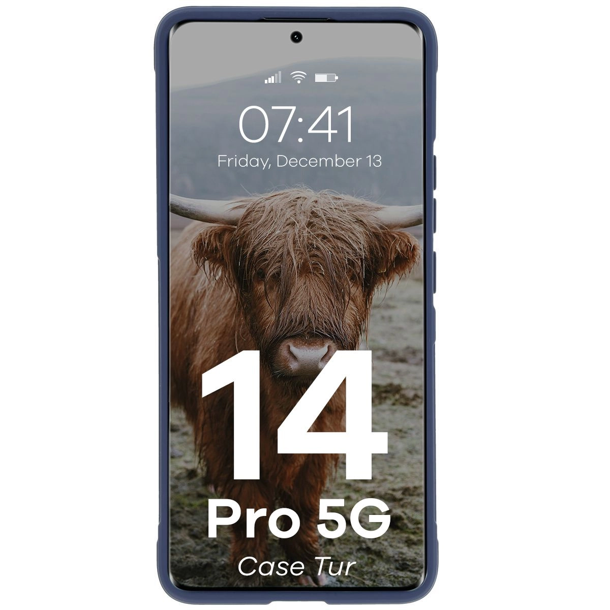 Etui Bizon Tur do Xiaomi Redmi Note 14 Pro 5G / Poco X7 Granatowy