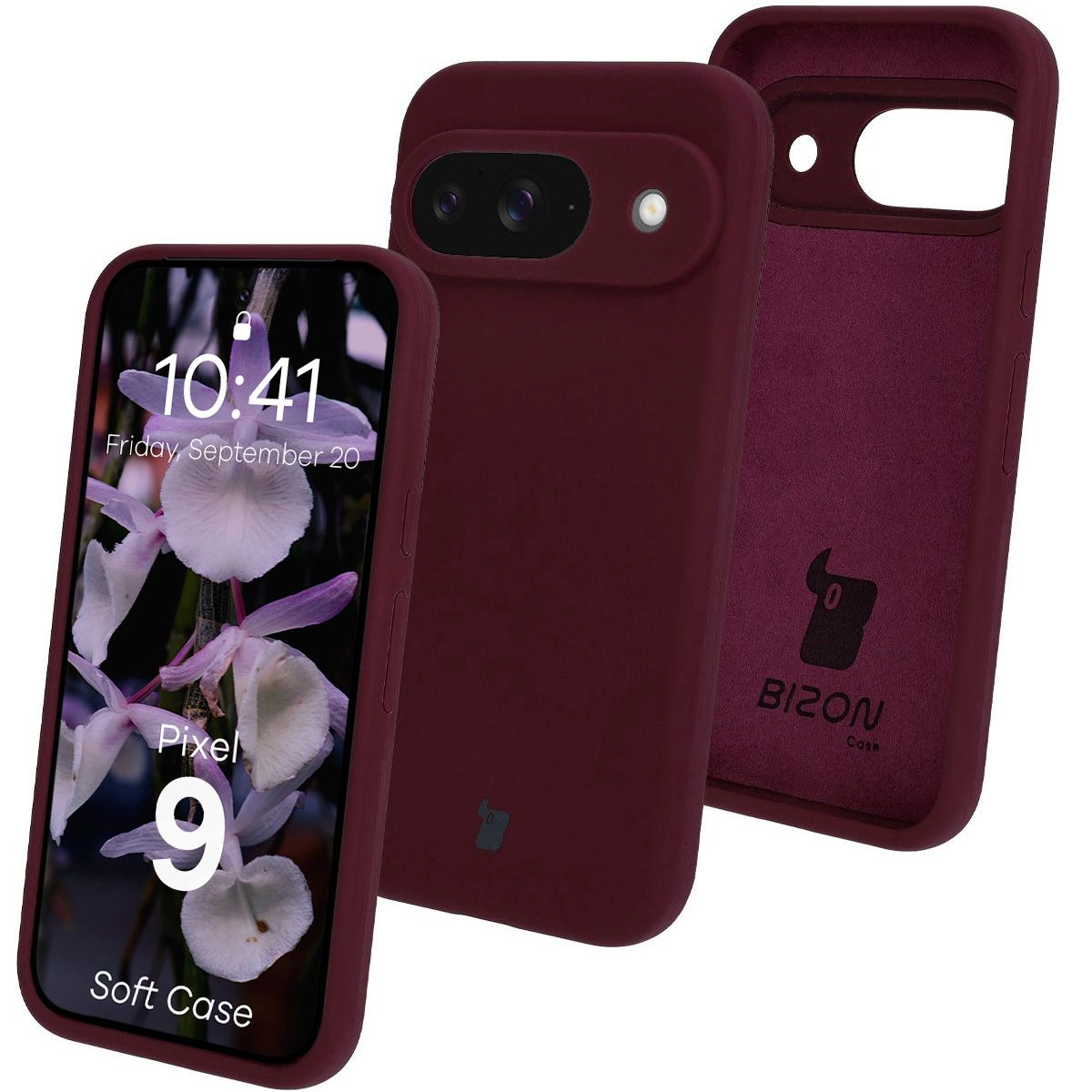 Etui Bizon Silikonowe Soft do Google Pixel 9 Ciemno-fioletowy