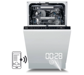 Zmywarka Haier i-Pro Shine Seria 4 XI1C1TB4LPCFB 44,8cm Automatycznie otwierane drzwi Zdalne sterowanie