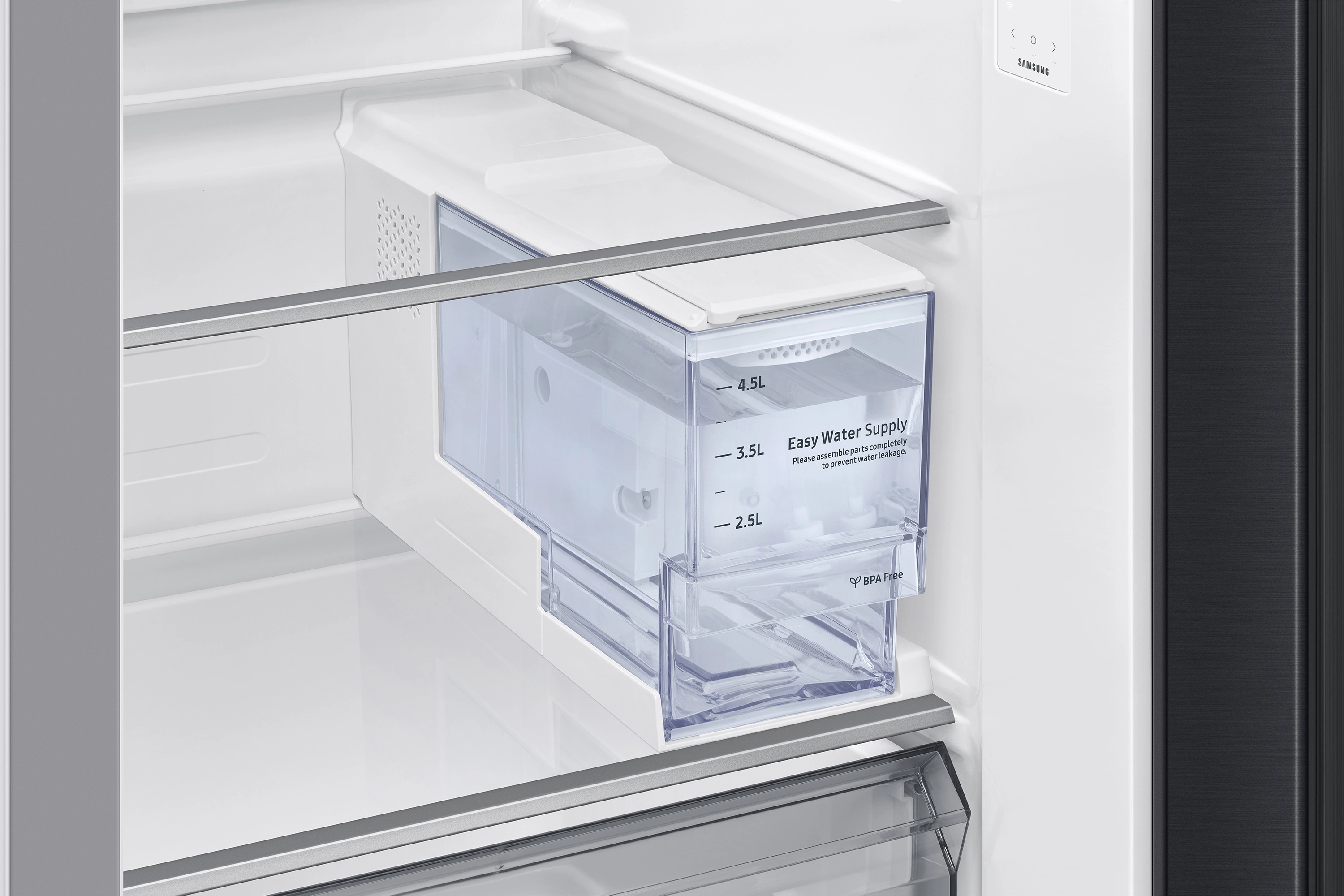 Lodówka Samsung SBS RS70F65KEFEO Pełny No Frost 178,4cm Kostkarka Komora świeżości Zdalne sterowanie Grafitowa stal