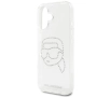 Etui Karl Lagerfeld IML Rhinestones Karl Head do iPhone 16 Przezroczysty