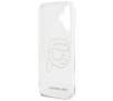 Etui Karl Lagerfeld IML Rhinestones Karl Head do iPhone 16 Przezroczysty