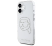 Etui Karl Lagerfeld IML Rhinestones Karl Head do iPhone 16 Przezroczysty