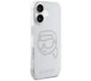 Etui Karl Lagerfeld IML Rhinestones Karl Head do iPhone 16 Przezroczysty