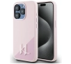Etui Karl Lagerfeld Silicone Shadow Metal Initial MagSafe do iPhone 15 Pro Max Różowy
