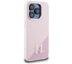 Etui Karl Lagerfeld Silicone Shadow Metal Initial MagSafe do iPhone 15 Pro Max Różowy