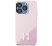 Etui Karl Lagerfeld Silicone Shadow Metal Initial MagSafe do iPhone 15 Pro Max Różowy