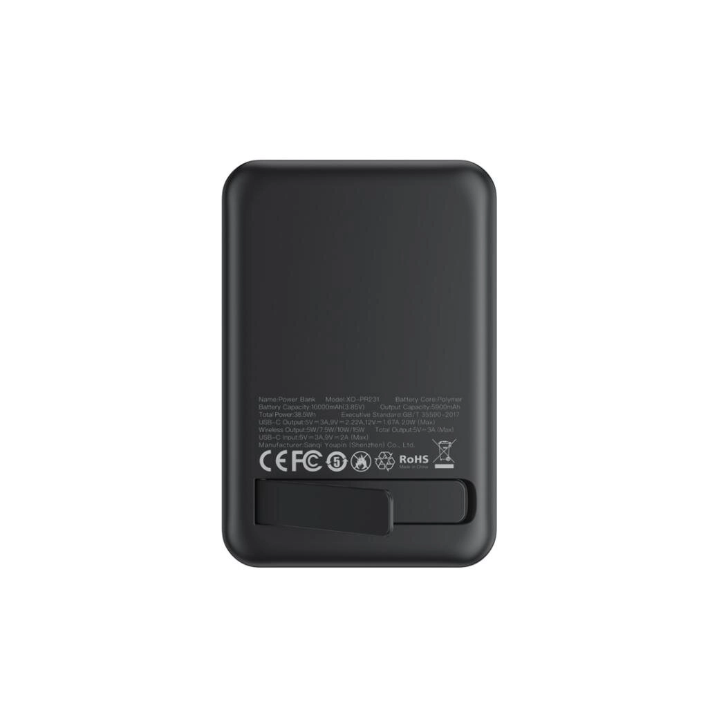 Powerbank XO Magnetic PR231 10000mAh 20W Czarny