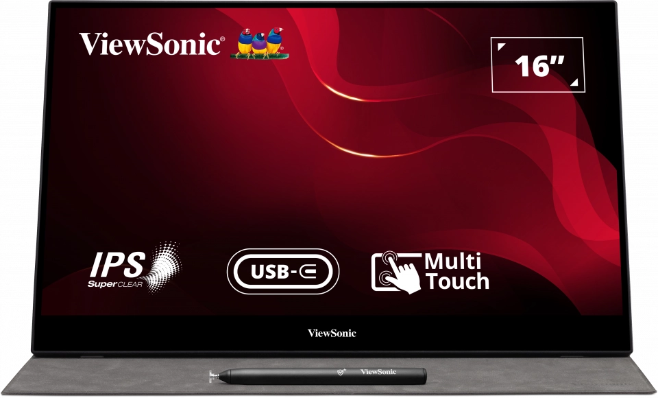 Monitor ViewSonic TD1655 15,6" Full HD IPS 60Hz 6,5ms Prenośny Dotykowy