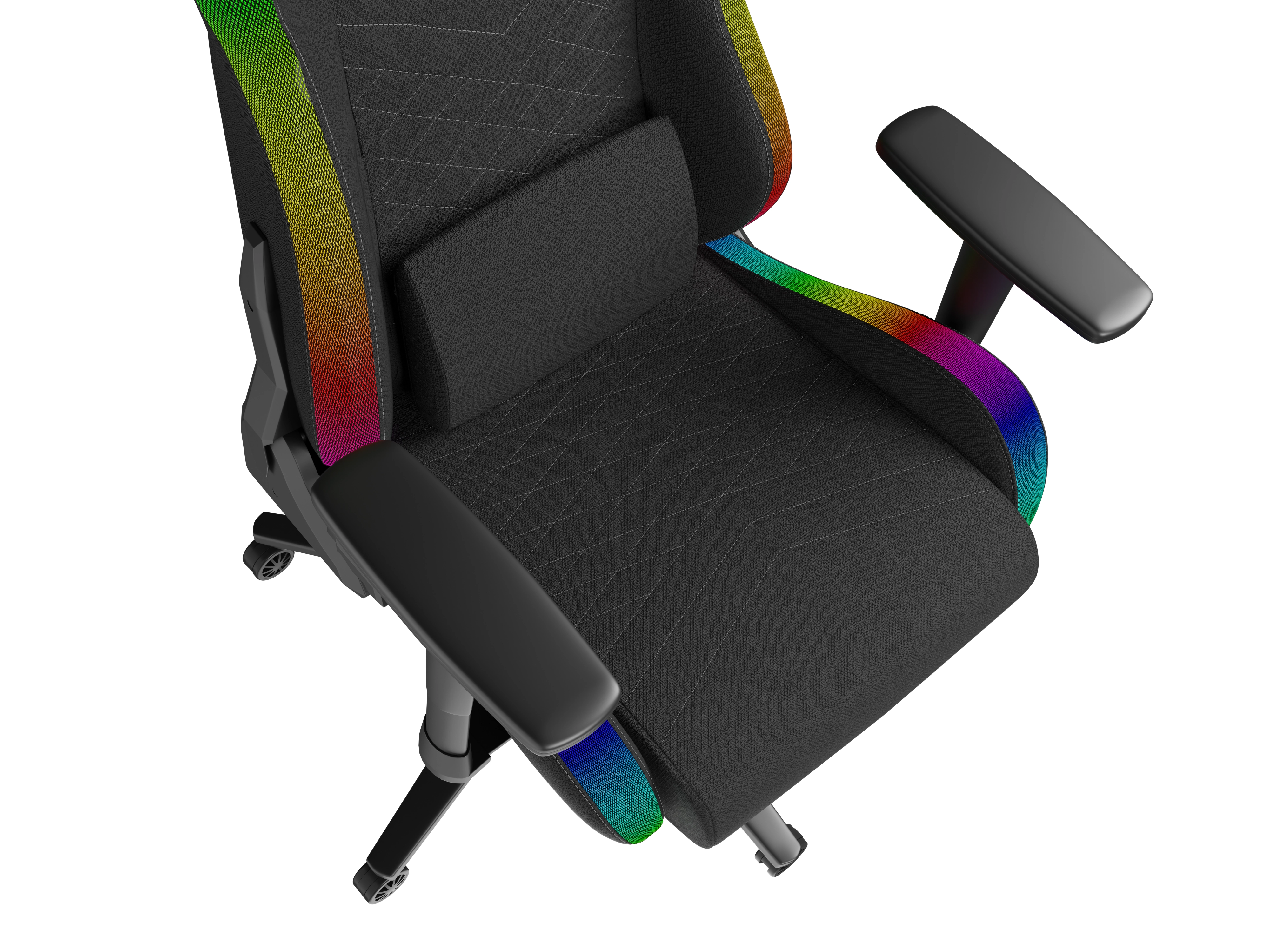 Fotel Genesis Trit 660 RGB Gamingowy do 150kg Tkanina Czarny