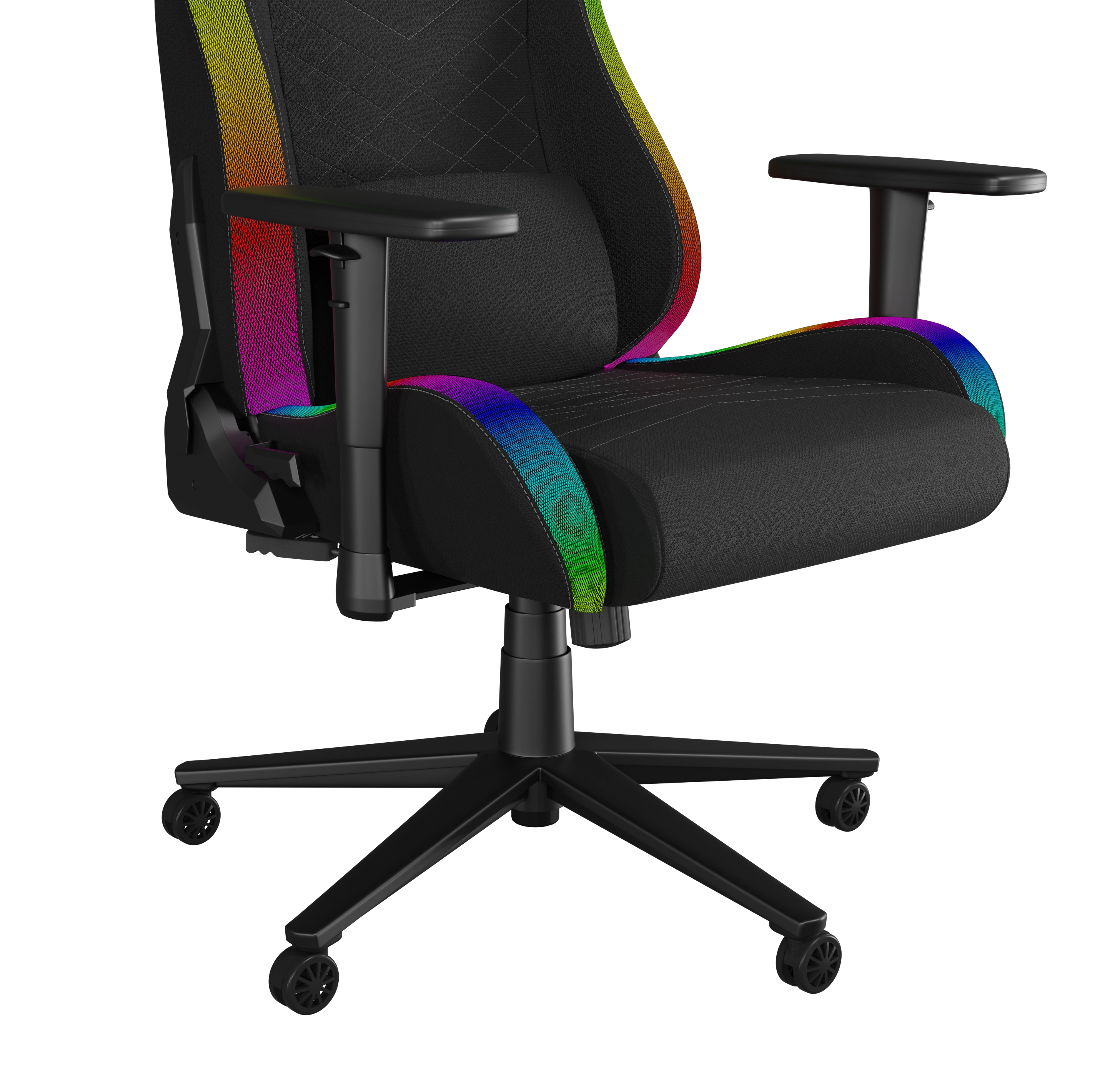 Fotel Genesis Trit 660 RGB Gamingowy do 150kg Tkanina Czarny