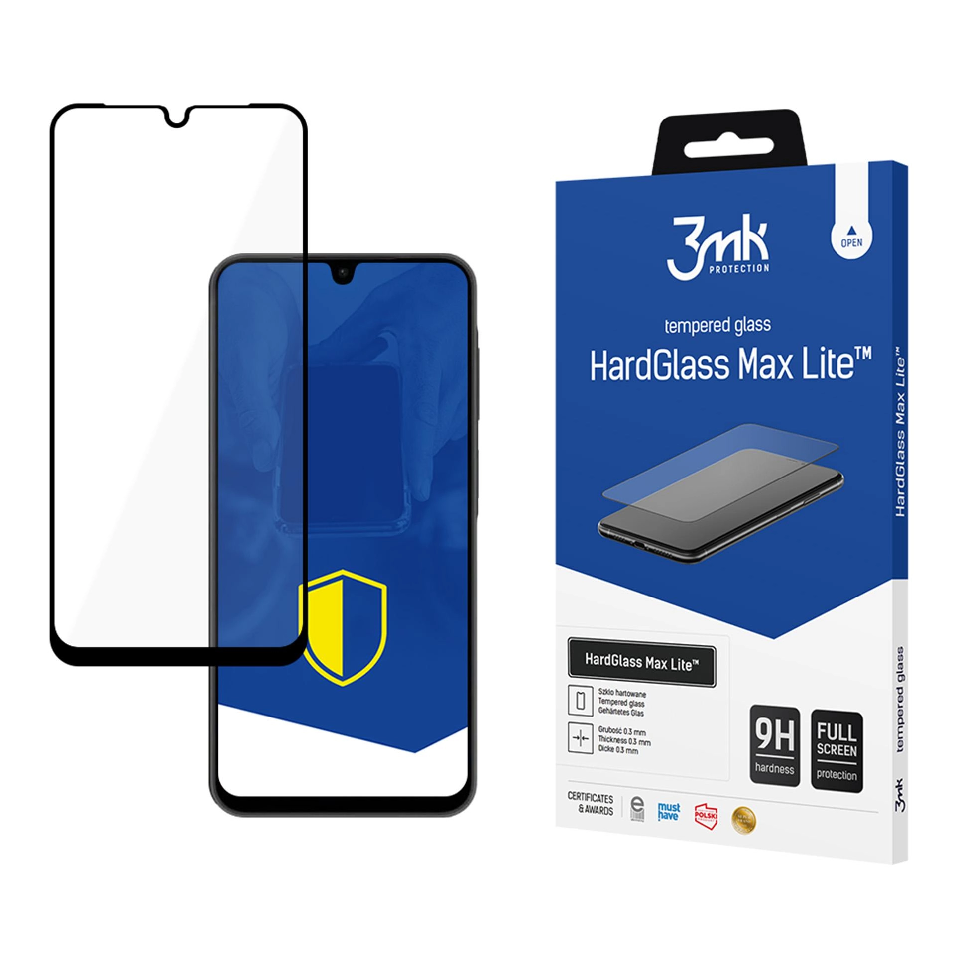Szkło hartowane 3mk HardGlass Max Lite do Galaxy A26 5G Czarny