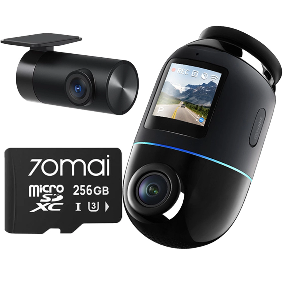 Wideorejestrator 70MAI X800 4K Dual Set + karta pamięci 256GB