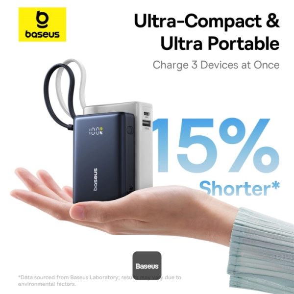 Powerbank Baseus PicoGo Digital Display 10000mAh 45W Czarny